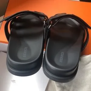 Hermes | Shoes | Hermes H Logo Black And Khaki Leather  display picture 3